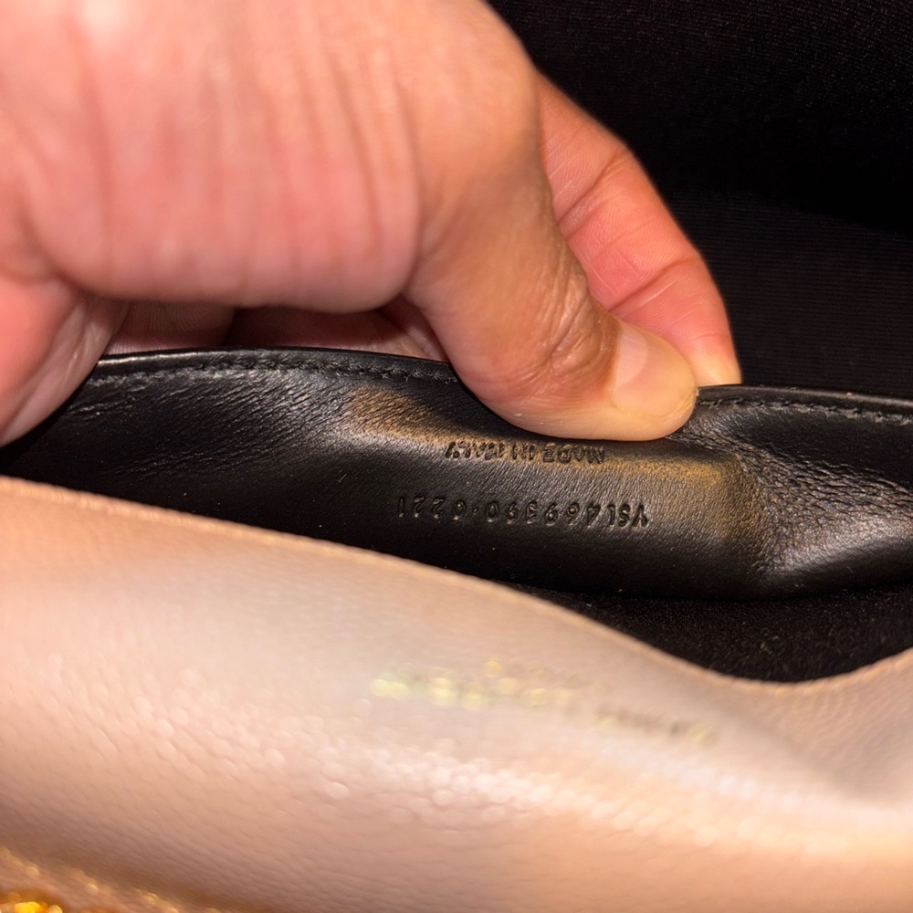 Saint Laurent Beige Chain Wallet - Picture 7 of 8